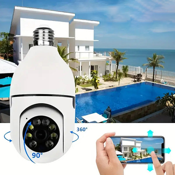 💡 BULBCAM – Cameră inteligentă de supraveghere 360° în formă de bec